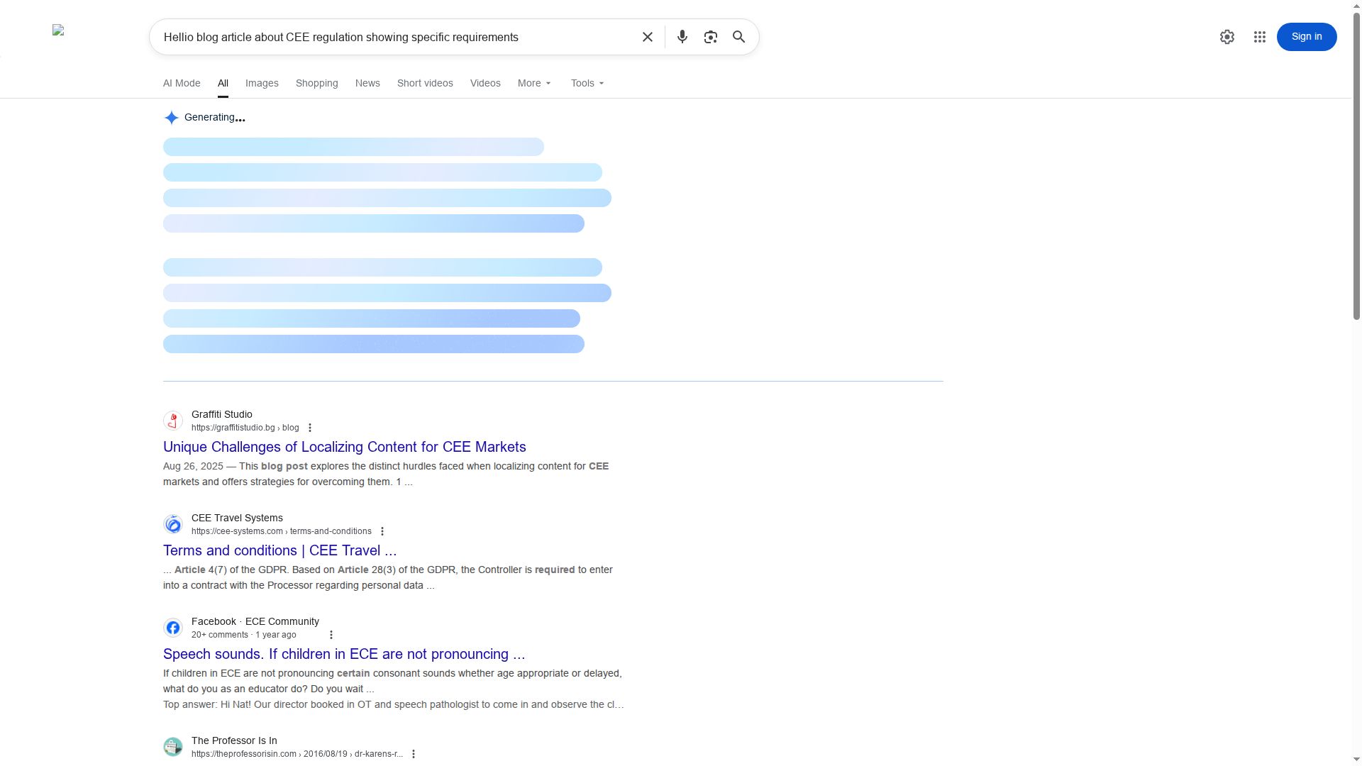 Screenshot of Hellio blog article about CEE regulation showing specific requirements