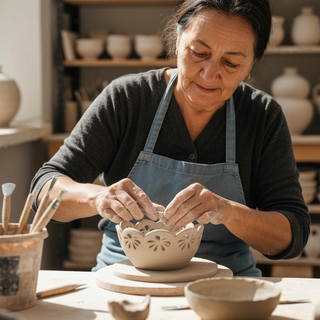 A professional artisan in Lille using a tablet on a construction site to manage CEE paperwork, with a blurred brick architecture background typical of Northern France.