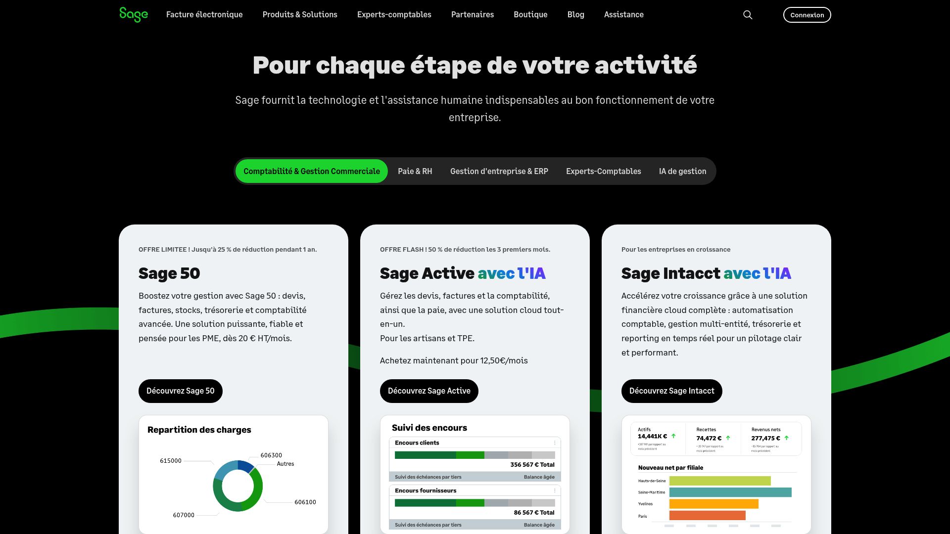 Screenshot of www.sage.com