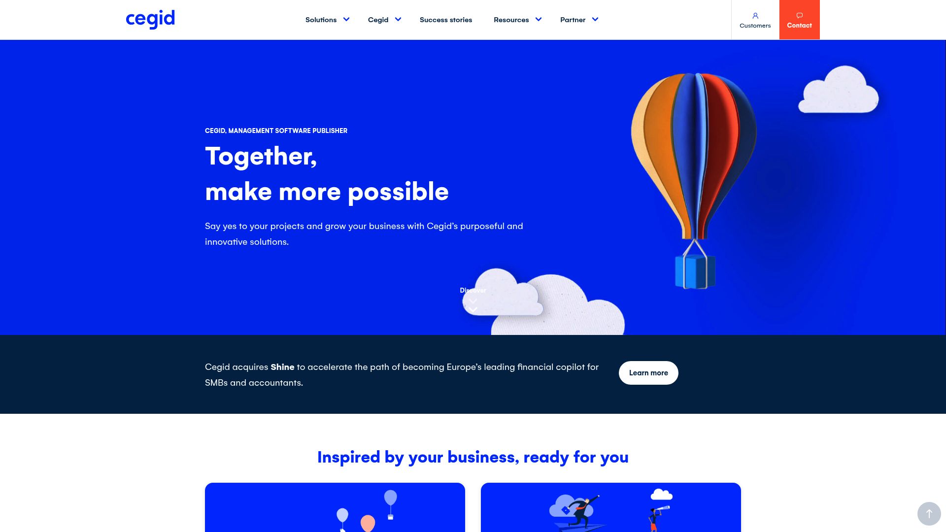 Screenshot of www.cegid.com