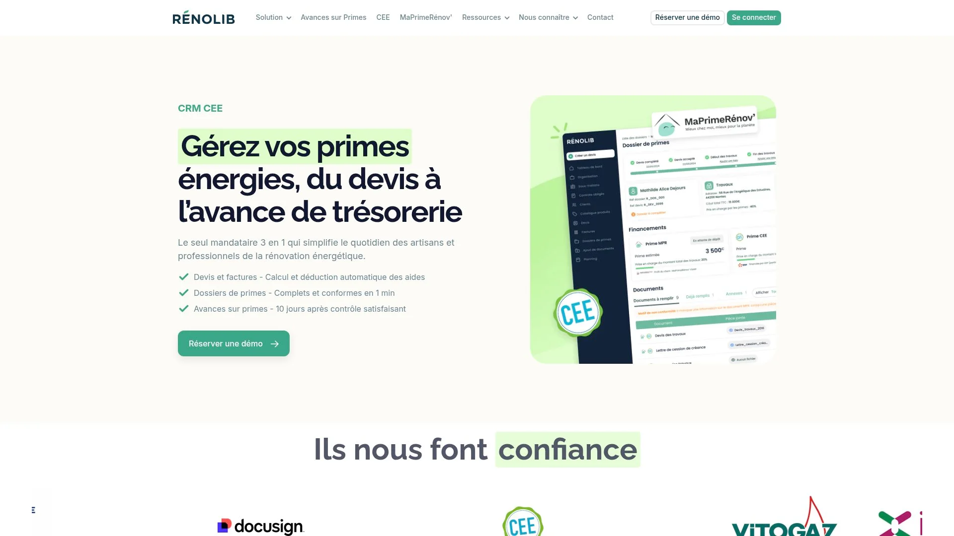 Plateforme numérique pour la gestion des primes énergétiques dans la rénovation.