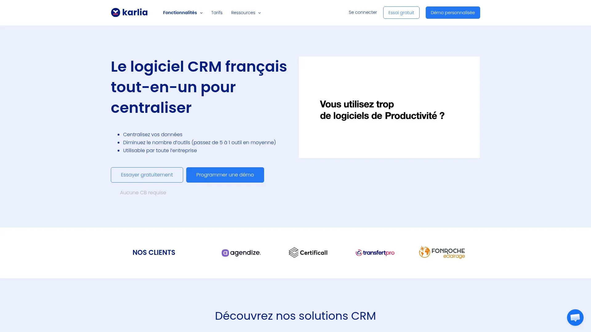 Le logiciel CRM français tout-en-un pour centraliser les données.